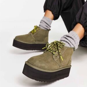 UGG Olive Green Platform Boots
